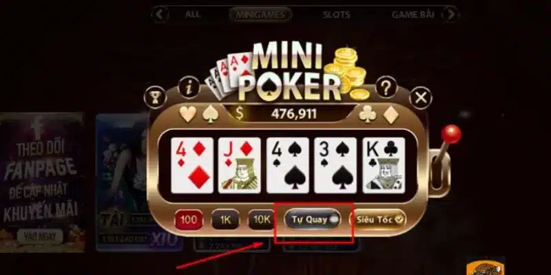 Cách chơi mini poker dễ thắng anh em nên nắm bắt